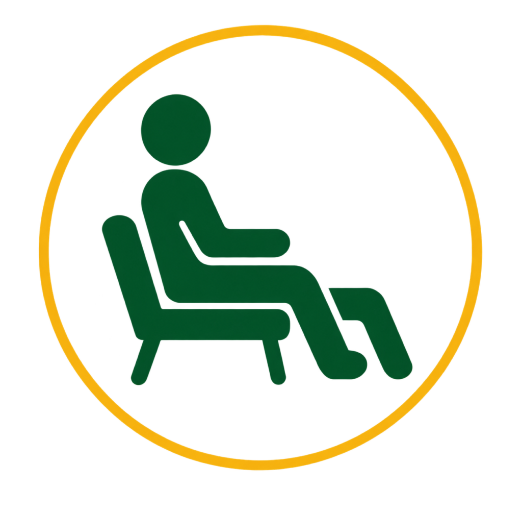 Illustration of a person sitting in a private therapy session, representing confidentiality and privacy in therapy